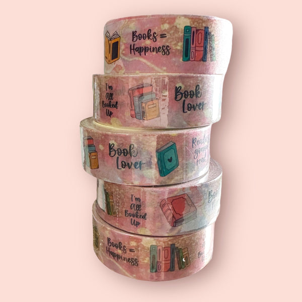 "Peachy Books" Books and Reading Washi Tape Roll