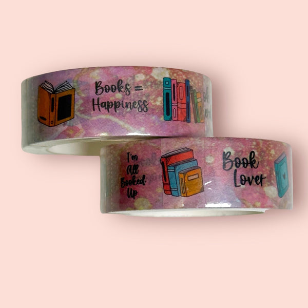 "Peachy Books" Books and Reading Washi Tape Roll