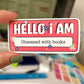 "Hello I AM Obsessed With Books" Reading Bookish Vinyl Diecut Sticker