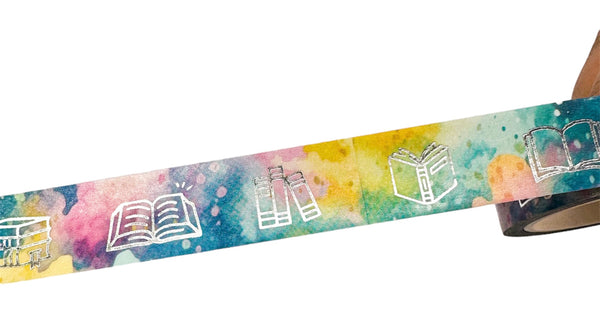 "Book Galaxy" Foiled Books and Reading Washi Tape Roll