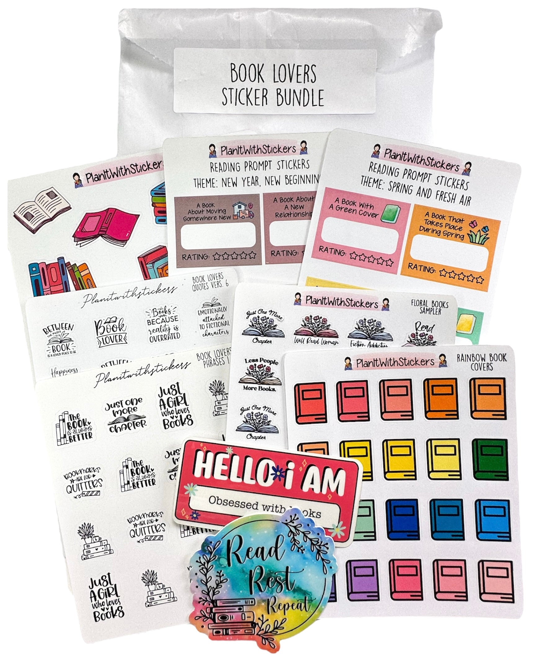 Book Lovers Bookish Fun Sticker Bundle – PlanItWithStickers