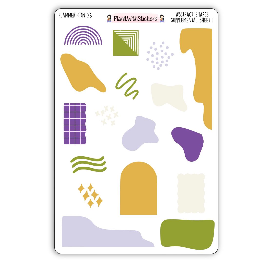 Abstract Shapes Sheet 1 flatlay