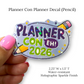 Planner Con Planner Decal (Pencil)