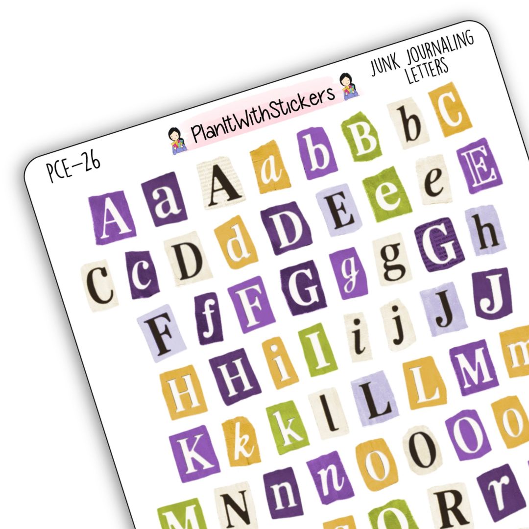 Planner Con, Eh! 2026 Junk Journaling Alphabet Letters