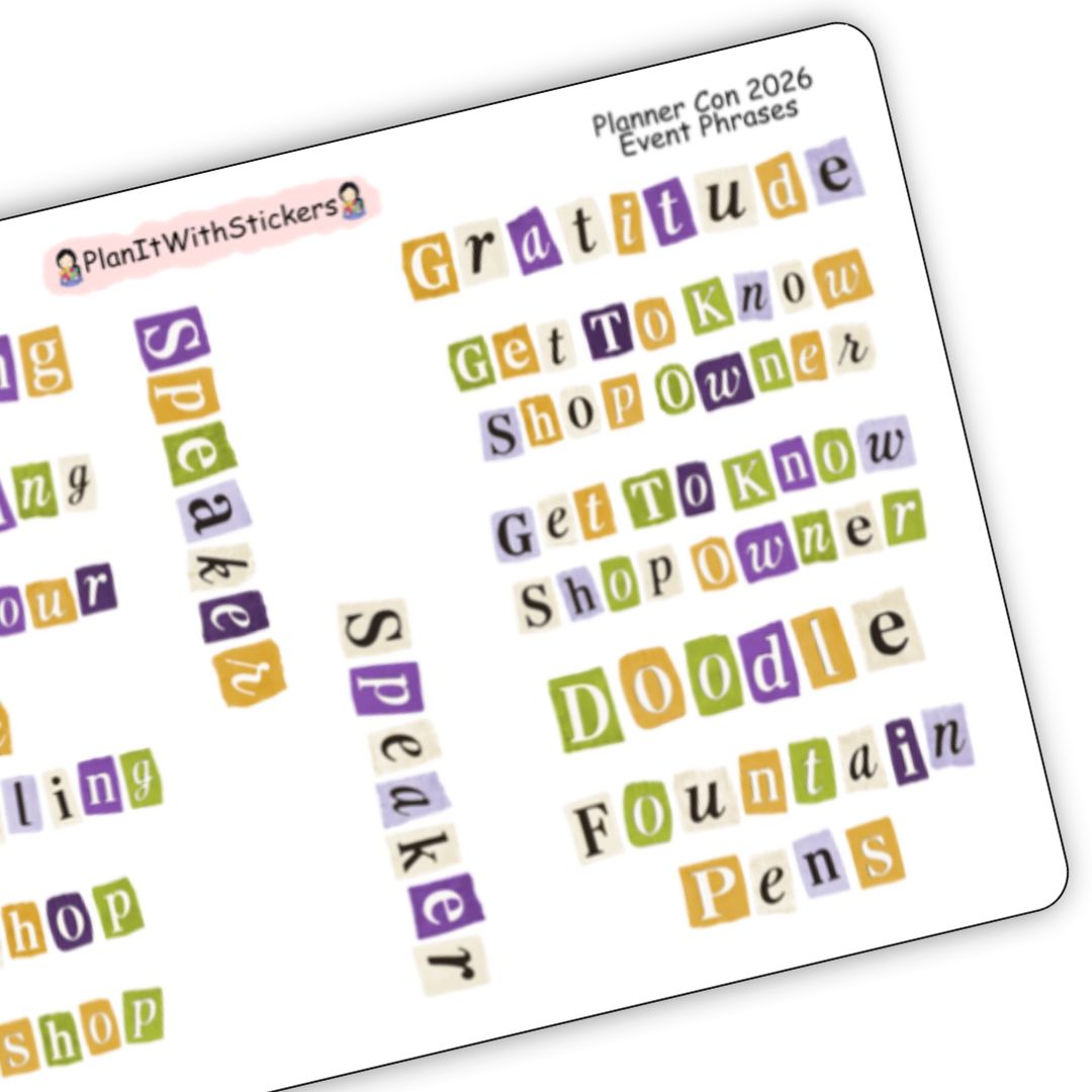 Planner Con, Eh! 2026 Event Phrases