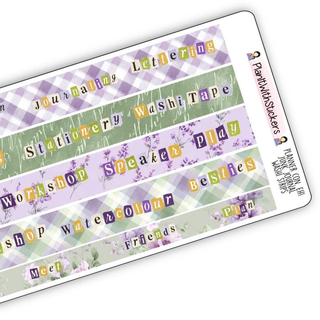Planner Con, Eh! 2026 Junk Journal Washi Strips
