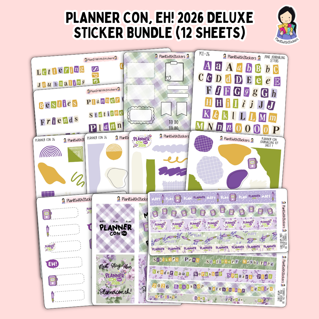 BUNDLE - Planner Con, Eh! 2026 Deluxe Sticker Bundle