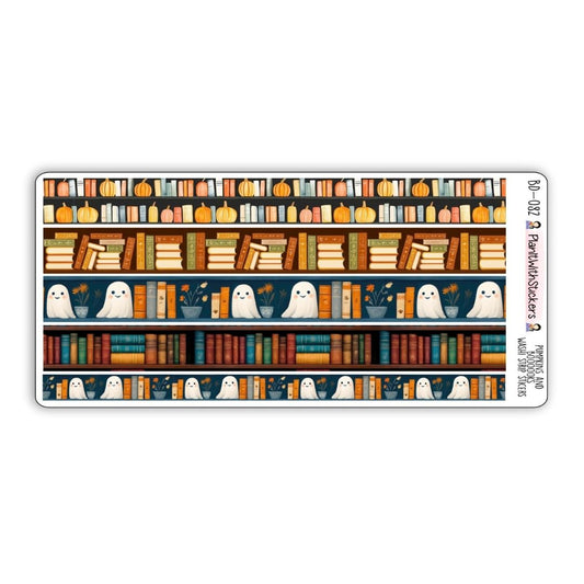 Pumpkins and Ghosts Bookshelf Long Washi Strip Stickers