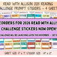 PREORDER 2026 Read With Allison Reading Challenge Prompt Sticker Set