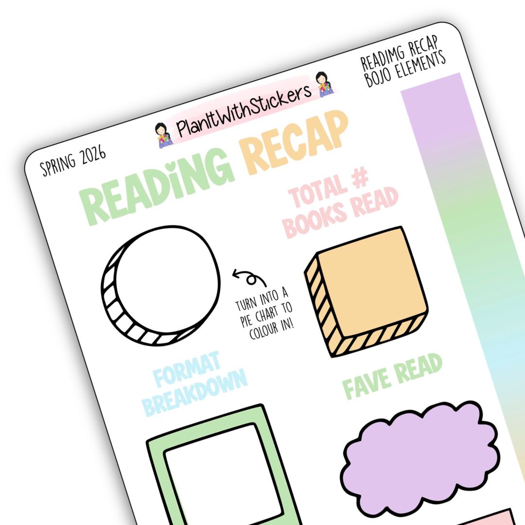 Reading Recap Journaling Stickers – Spring 2026