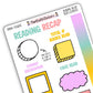 Reading Recap Journaling Stickers –Spring Flowers (April)