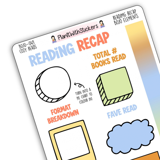 Reading Recap Journaling Stickers – Cozy Reads (November)