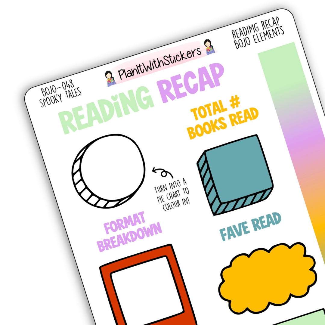 Reading Recap Journaling Stickers – Spooky Tales (October)