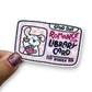 Romance Club Library Card Bunny Holographic Diecut Sticker