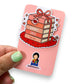 Romance Girlie Book Stack Magnetic Bookmark