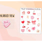 Romance Lovers Journaing Deco Sticker Sheet