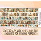 Rustic Bookshelves Washi Strips - Long Strips