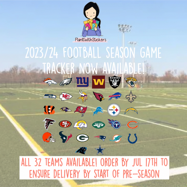 Canadian Football League - 2023 Season - Football Game Tracker Stickers [NO DISCOUNT CODES PLEASE]
