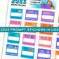 2024 - The 52 Book Club Reading Challenge Prompt Stickers for Reading Planners and Reading Journals