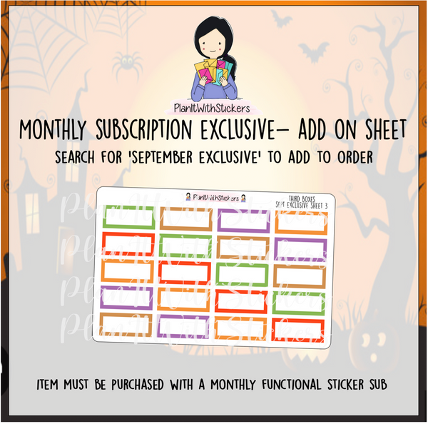 Exclusive Sheet - October Subscription Colours