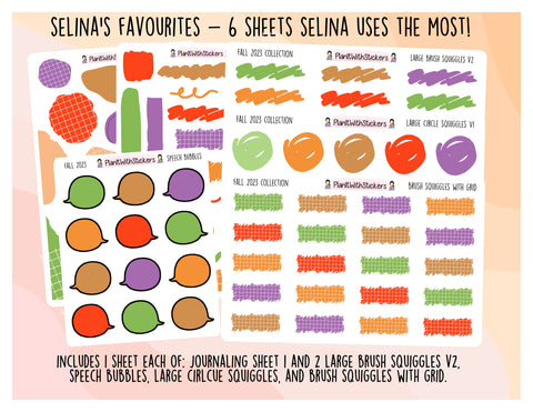 Selina's Favourites! Fall 2023 Colour Palette Collection - 6 sheets