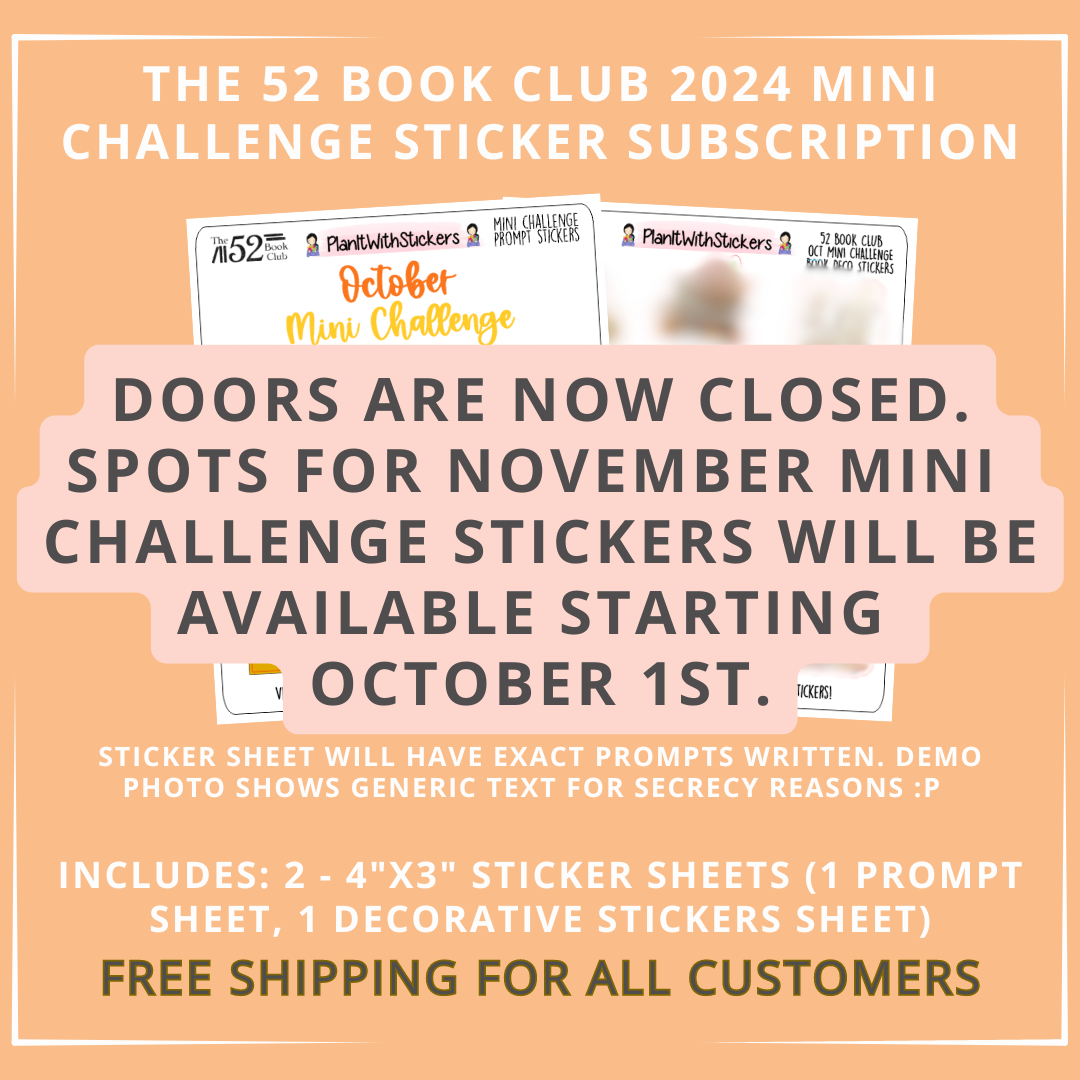 The 52 Book Club Mini Challenge Sticker Subscription (FREE SHIPPING)