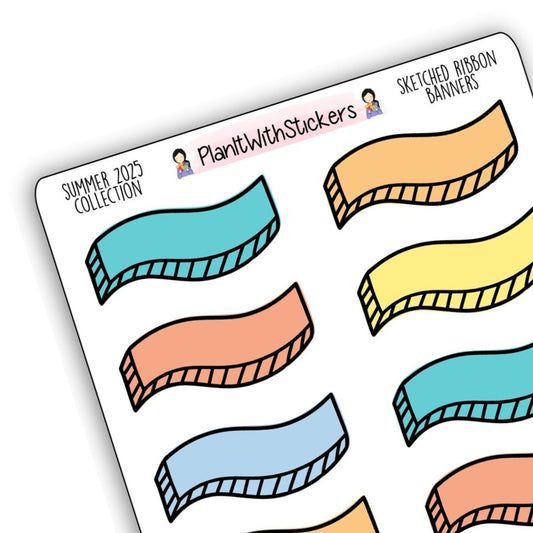 Sketched Ribbon Banners - Summer 2025 Colours