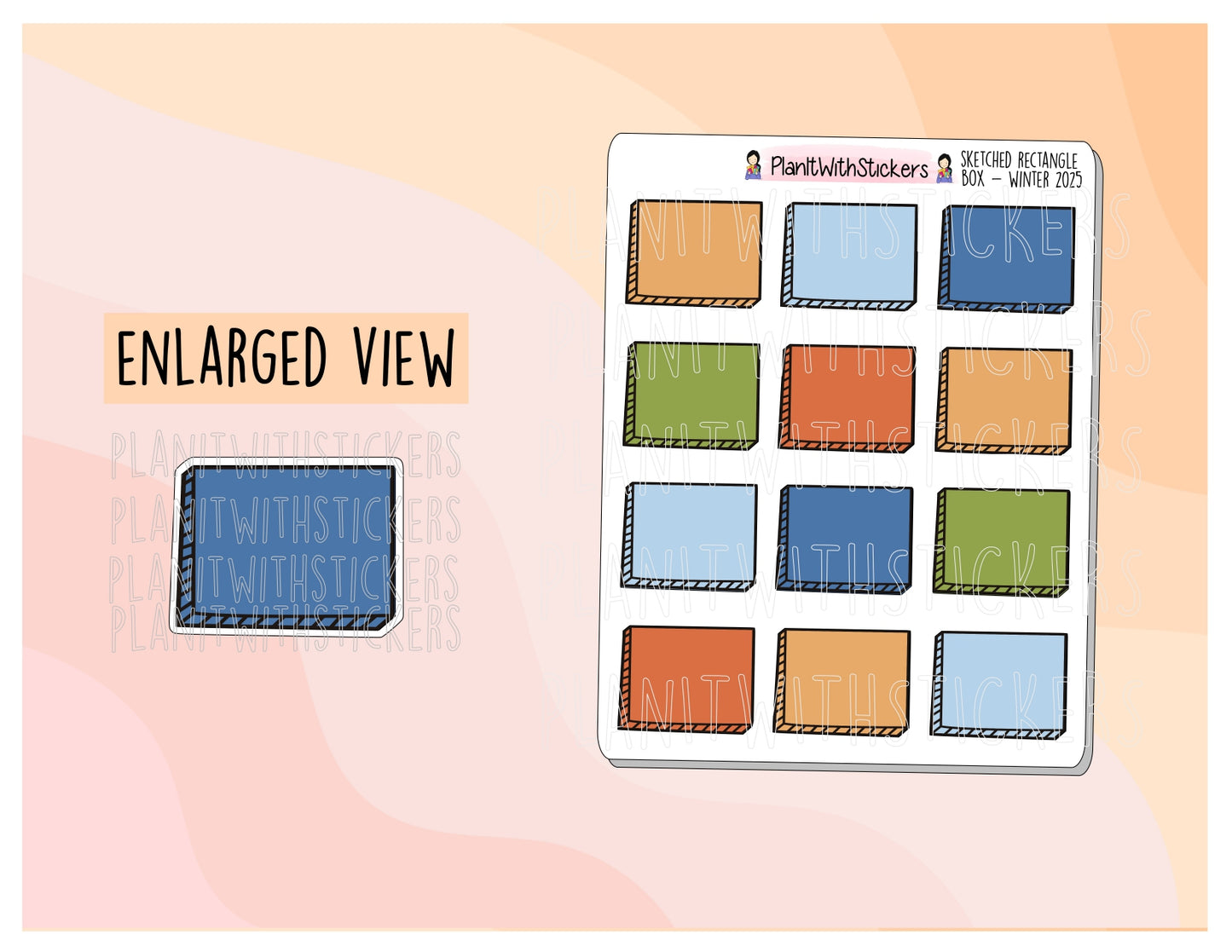 Sketched Rectangle Boxes - Winter 24/25 Colours