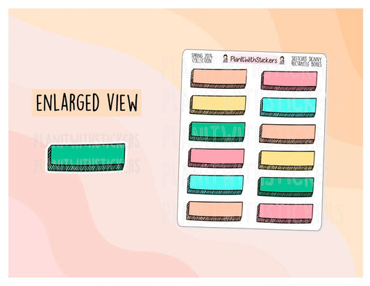 Sketched Skinny Rectangle Boxes - Spring 2024 Colours