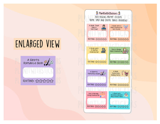 2025 - Smut and Steamy Things, Mini Prompts Reading Adventures / Reading Challenge [2 Colour Options]