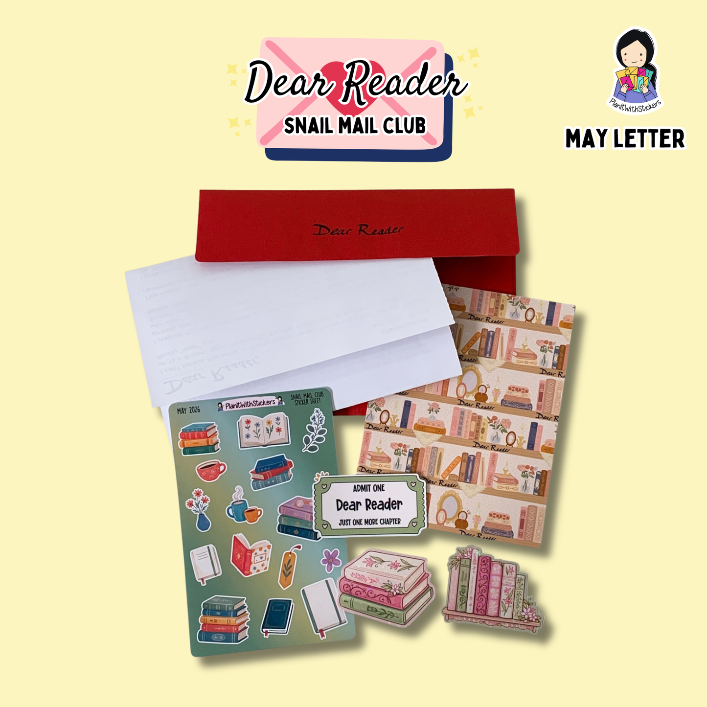 Dear Reader Monthly Snail Mail Club | Free Shipping