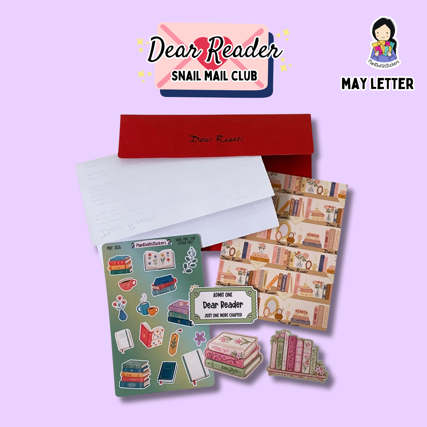 Dear Reader Monthly Snail Mail Club | Free Shipping (August)
