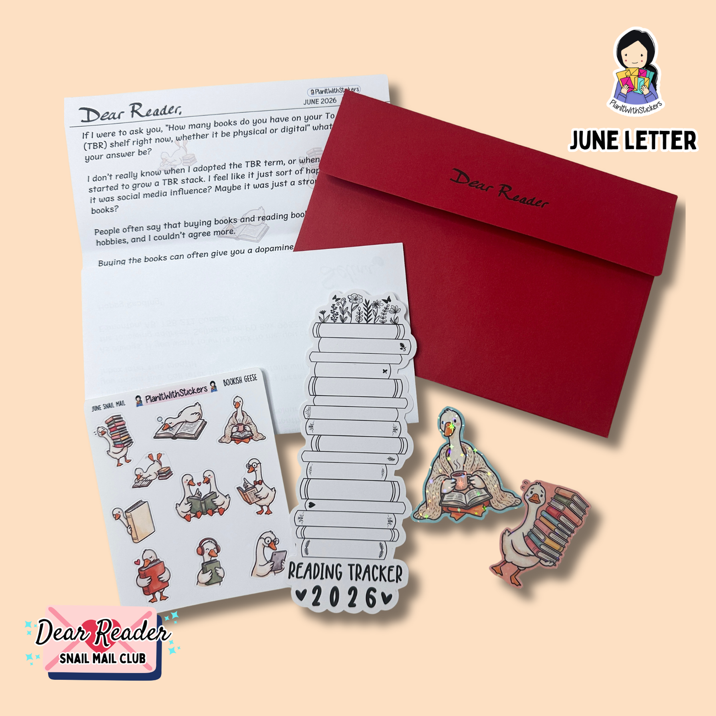 Dear Reader Monthly Snail Mail Club | Free Shipping (September)