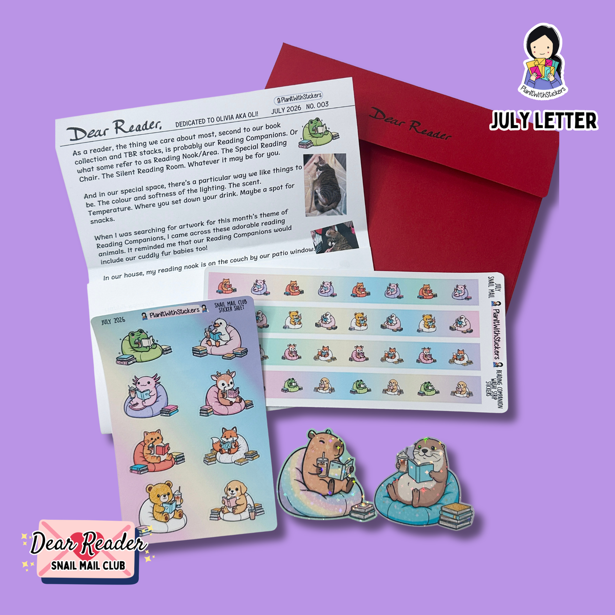 Dear Reader Monthly Snail Mail Club | Free Shipping (October)