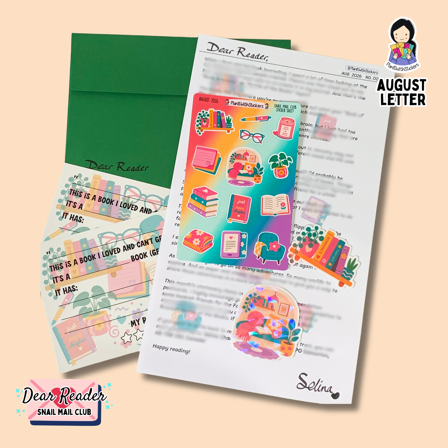 Dear Reader Monthly Snail Mail Club | Free Shipping (September)