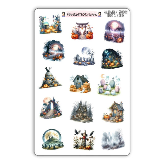 Halloween Spooky Decorative Stickers – Fall 2025 Collection
