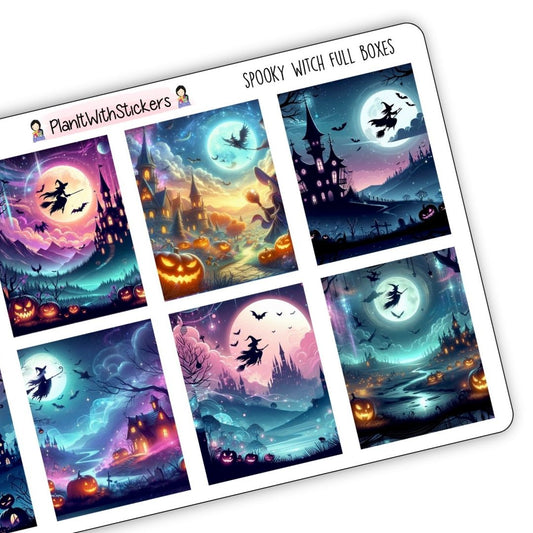 Spooky Witch Full Box Stickers – Fall 2025 Collection