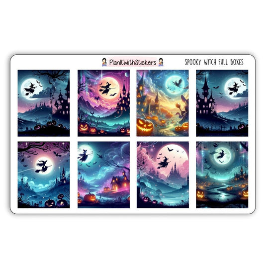 Spooky Witch Full Box Stickers – Fall 2025 Collection