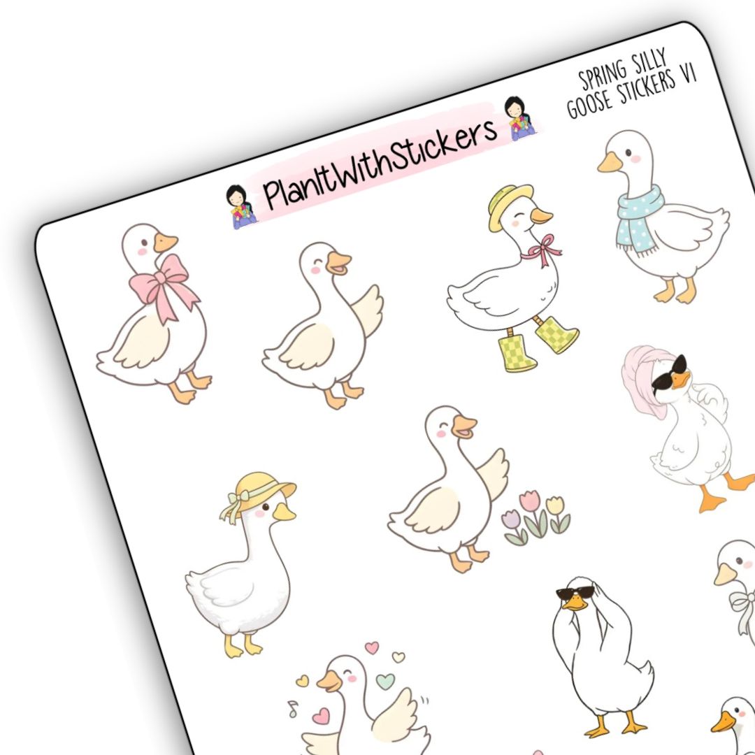 Spring Silly Goose V1 Sticker Sheet