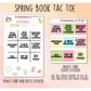 Spring Book Tac Toe Reading Challenge/Game Stickers