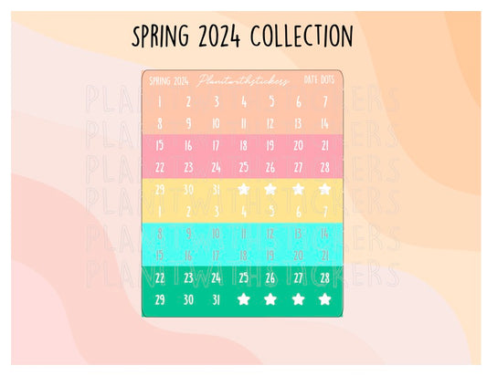 Date Dots - Spring 2024 Colours