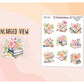 Spring Watercolour Floral Book Deco Stickers