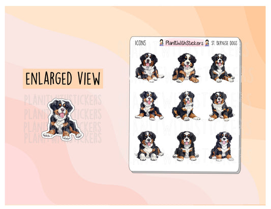 St. Bernese Dog Deco Stickers