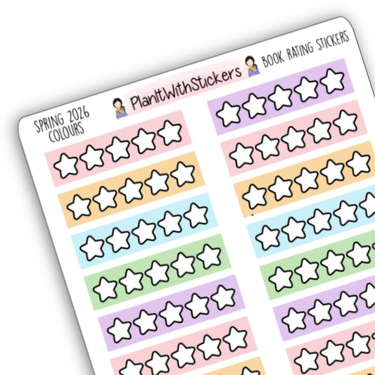 Stars Rating Stickers - Spring 2026 Colours