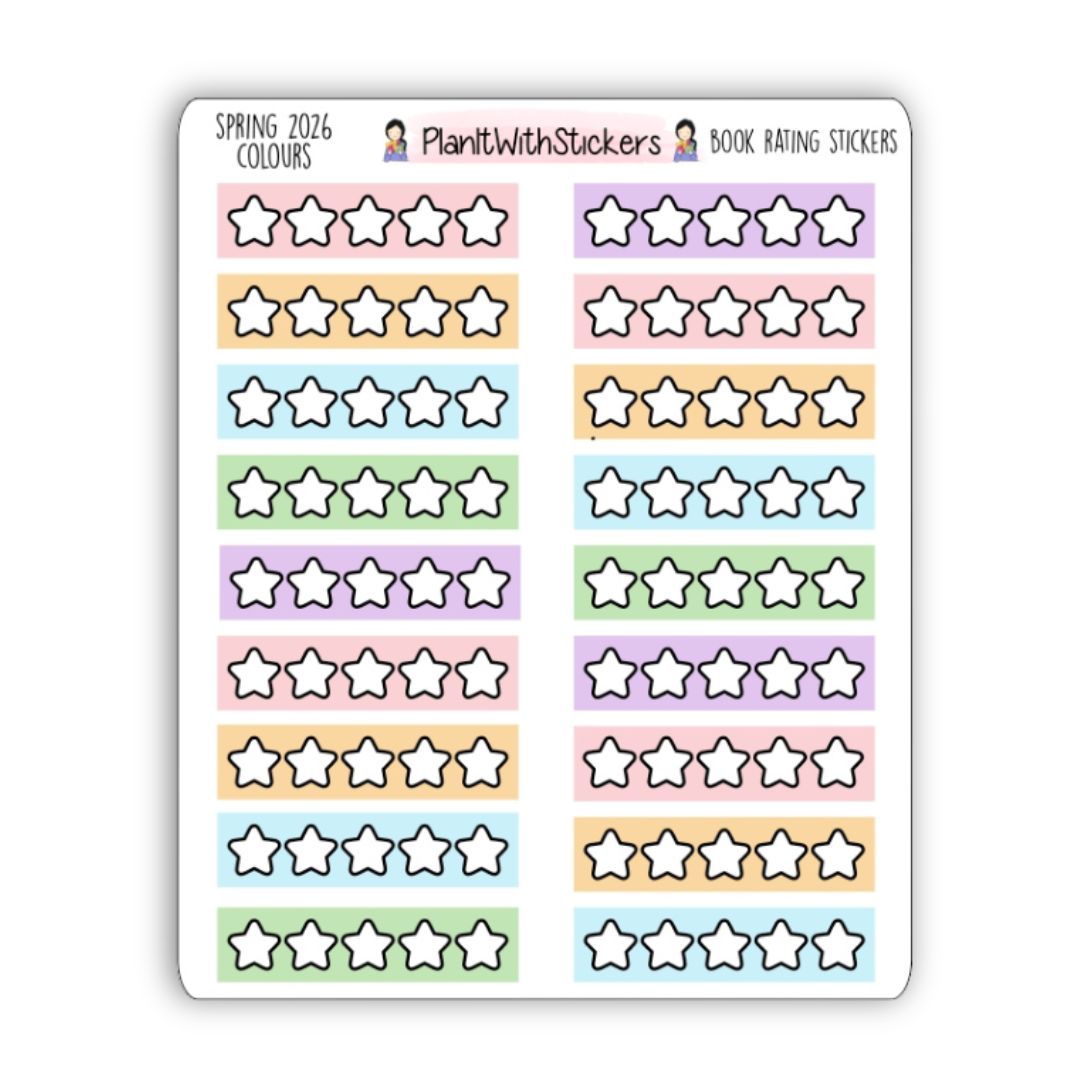 Stars Rating Stickers - Spring 2026 Colours