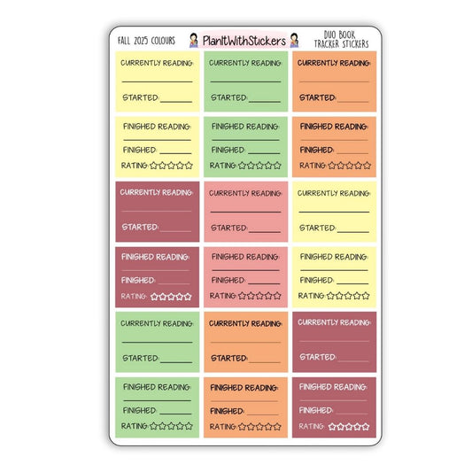 Duo Book Reading Tracker - Fall Bookish Collection