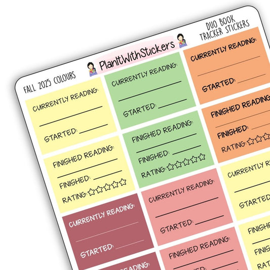 Duo Book Reading Tracker - Fall Bookish Collection
