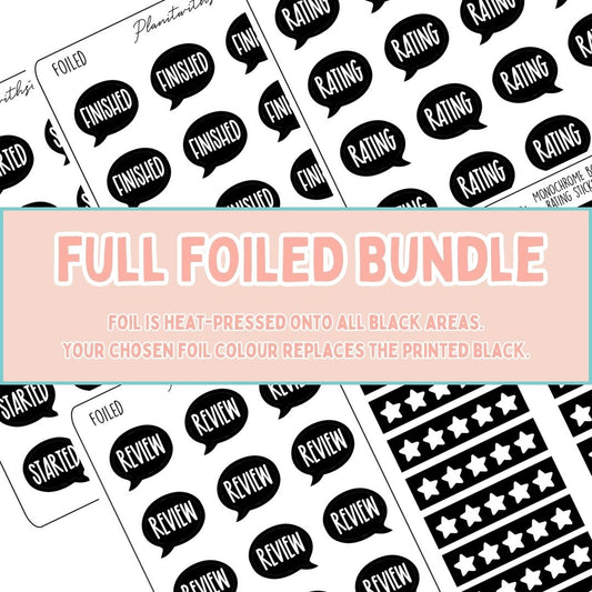 Book Journal Starter Sticker Pack - Full Foiled (Bundle)