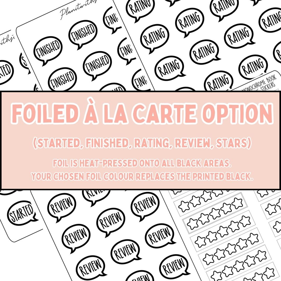 Book Journal Starter Stickers - Foiled - À La Carte (Part 1)
