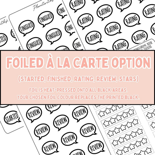 Book Journal Starter Stickers - Foiled - À La Carte (Part 1)